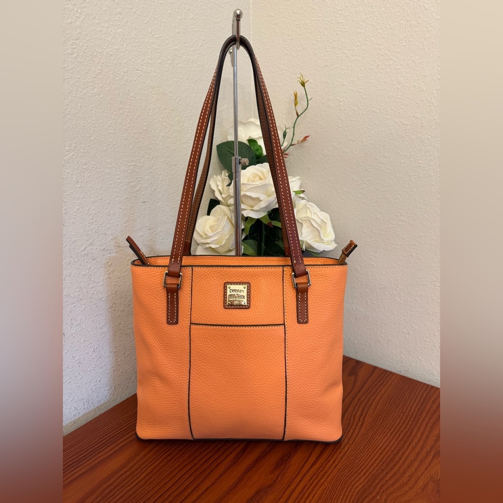 Dooney & Bourke Orange and Brown Tote Bag